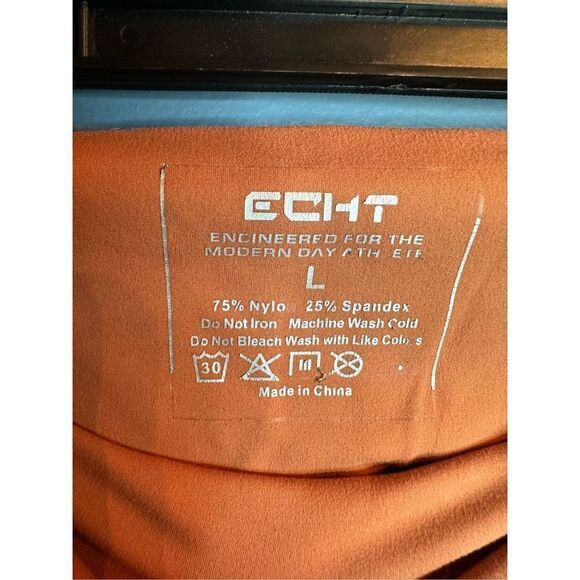 ECHT Women's Peach High Waist Biker Shorts with Side Zip Pockets Size Large - Picture 4 of 6